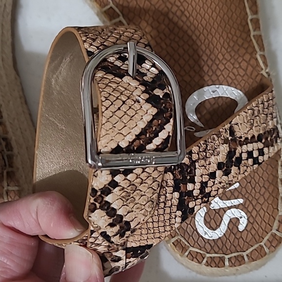 Circus by Sam Edelman Brown Snake Print Platform Sandals size 8 - Picture 5 of 12